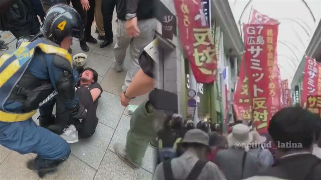 訴求「要和平不要戰爭」！日本極左派團體G7峰會示威　警民衝突畫面曝