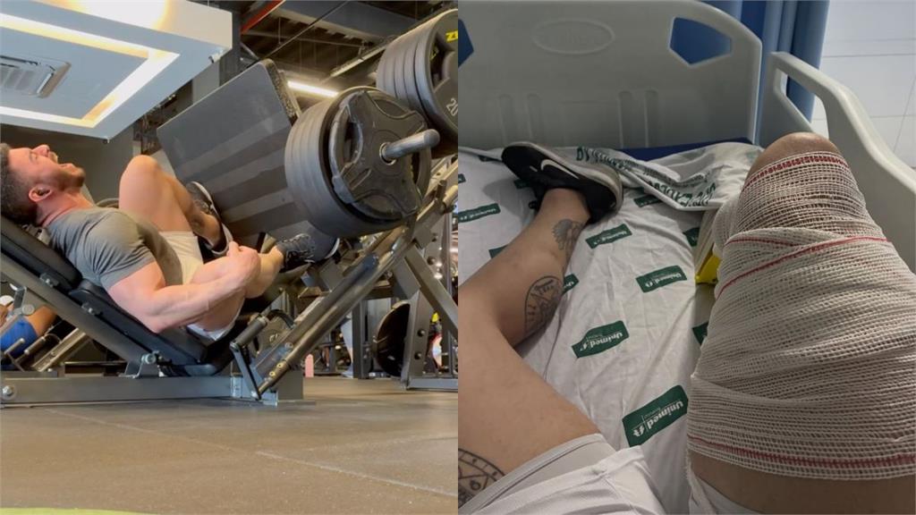 「啪」斷了！巴西猛男挑戰400kg腿推　肌腱斷裂聲響徹健身房