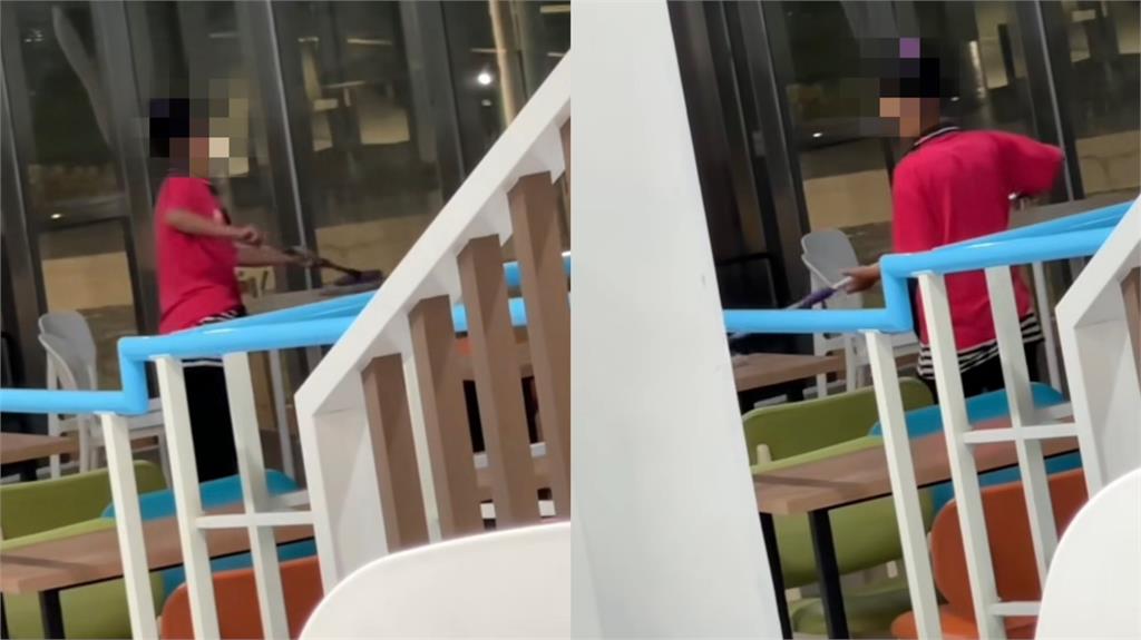 清水服務區清潔員「拿拖把擦桌子」噁爆！目擊遊客全嚇傻...業者回應了