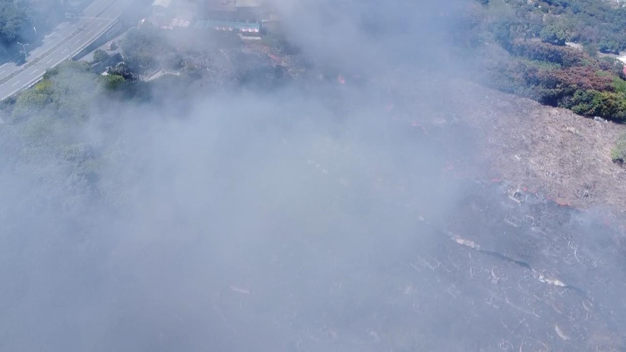 南投垃圾場大火！　疑民眾掃墓未熄滅火源釀火警
