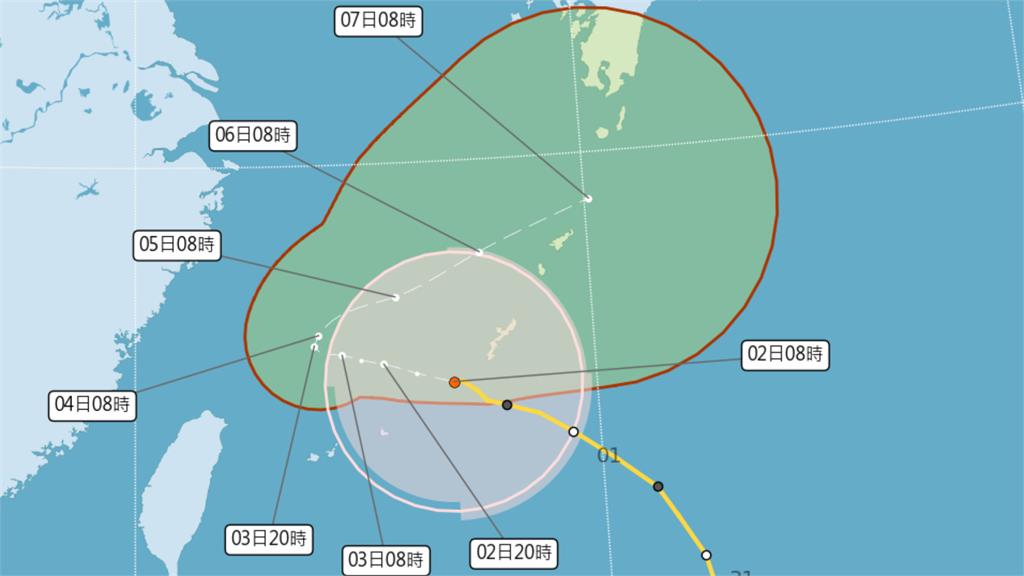 中颱卡努來勢洶洶！「7縣市」大雨襲擊拉警報　1圖懂未來雨彈熱區