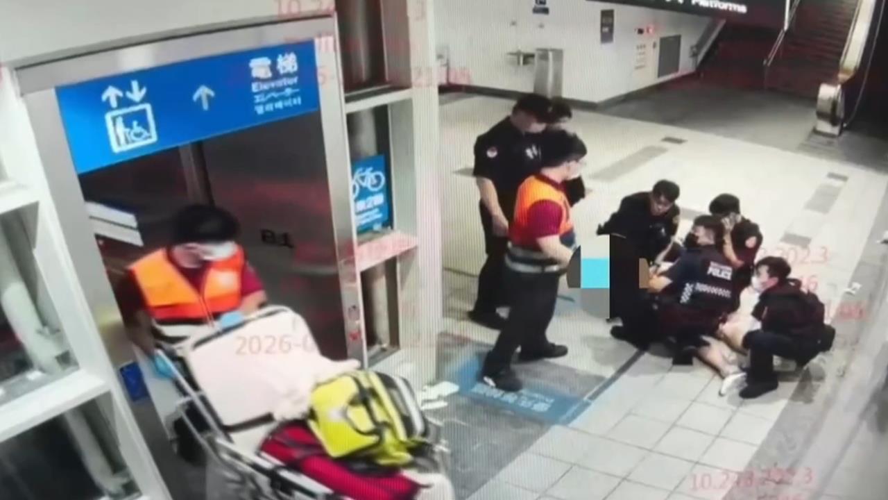 德籍男子酒後大鬧１０１世貿站　「隨機搭訕路人」遭警壓制強制送醫