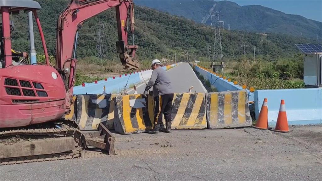 富里明里大橋龜裂凹陷　封路搶修影響附近3村落