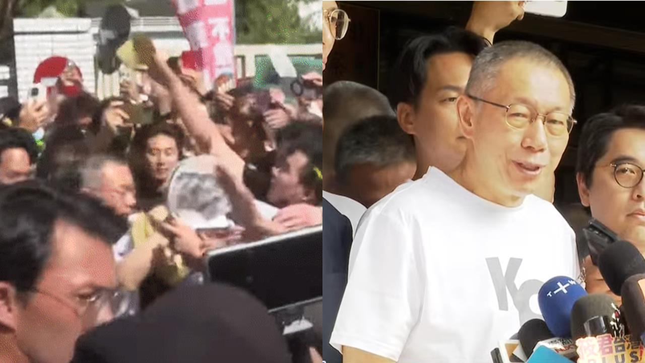柯文哲回新竹老家過火爐!網紅吃屎哥再度現身「丟這1物」北院外才鬧過被抓