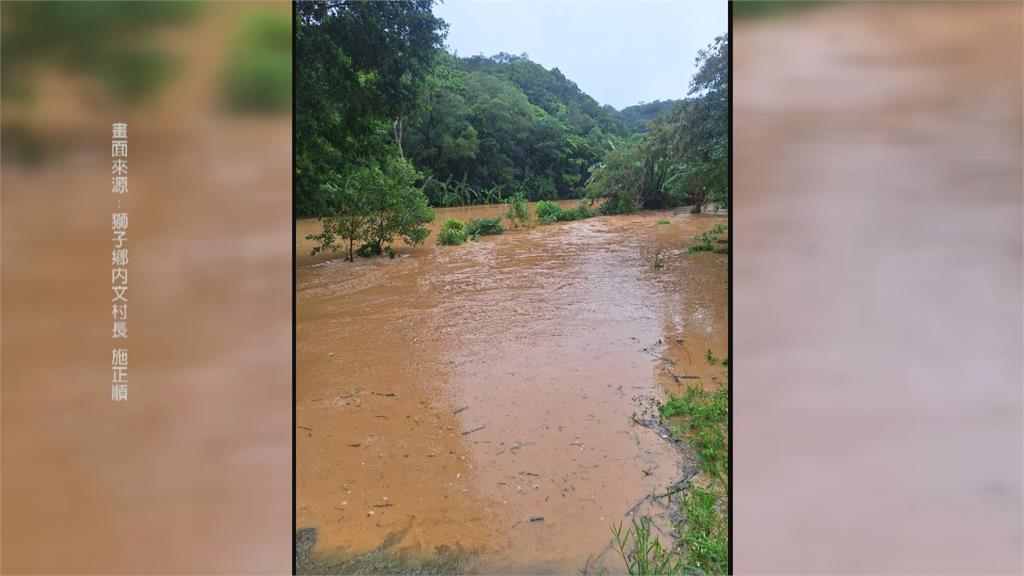 屏東山區總雨量破300毫米　獅子鄉內文村爆發土石流