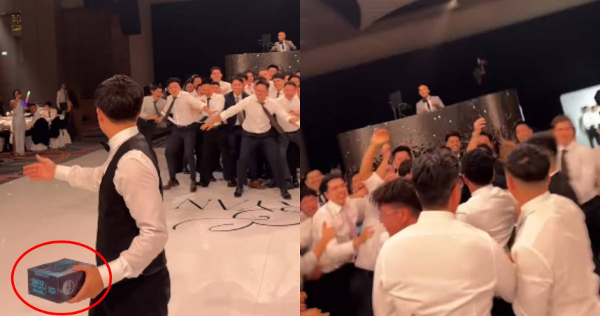 新郎捧花改丟「限量寶可夢卡牌禮盒」 全場男賓暴衝瘋搶畫面曝光