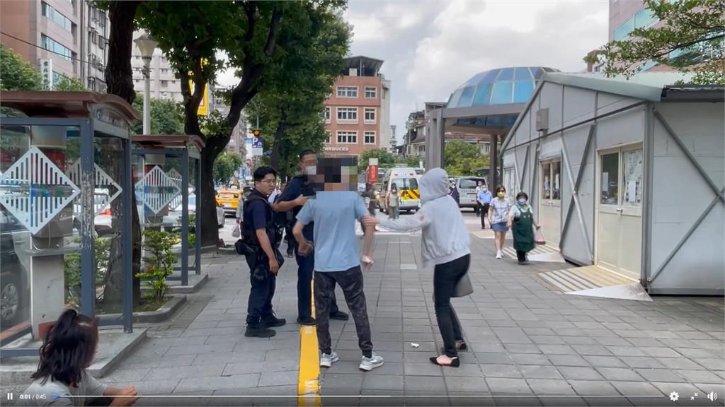 醉男急診室外嗆警挑釁　遭壓制管束瞬間「清醒」