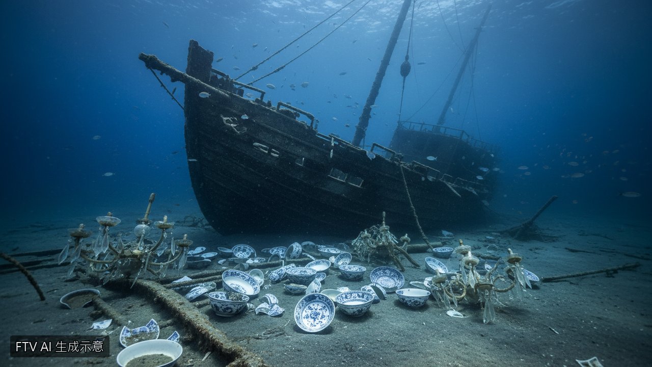 挪威深海驚見18世紀沉船!大批中國青花瓷與水晶燈零件出土