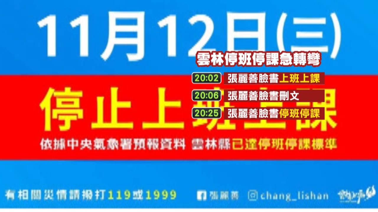 中部颱風假爭議!彰化慢半拍.雲林急轉彎 「台中放晴」卻放假 盧:風力達標