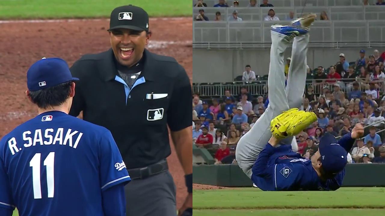 MLB(影)／朗希摔下投手丘！後滾翻讓主審笑翻　道奇隨隊記者挖苦：哪來體操選手？