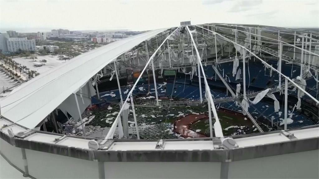 MLB(影)／光芒主場屋頂遭颶風吹破　明年新賽季已找到新主場應急