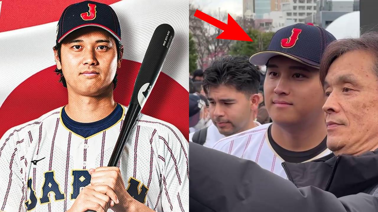 經典賽(影)／台日大戰前開見面會？大谷似翔平超夯著日本戰袍東蛋廣場親民合照