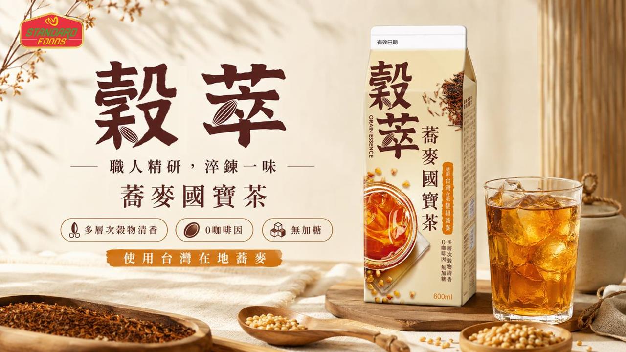 全天候暢飲無負擔！「穀萃蕎麥國寶茶」全新上市 無糖、0咖啡因  24小時暖心陪伴