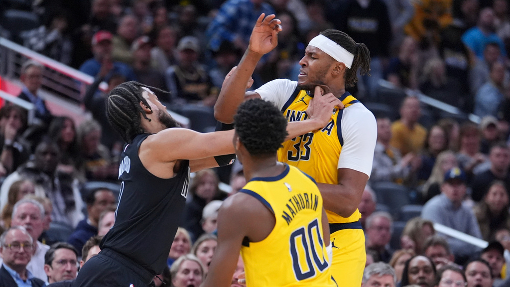 NBA(影)／溜馬、籃網上演最激烈對決！打入OT還上演大亂鬥戲碼