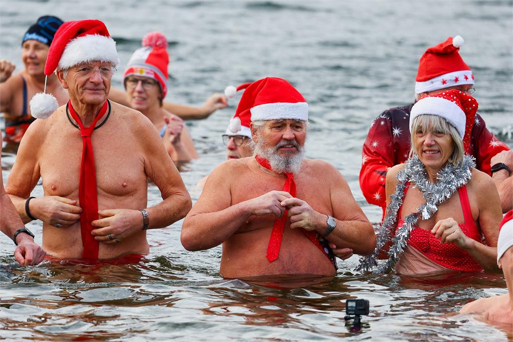 冬天游泳不怕冷　德國團體「柏林海豹」延續超過40年耶誕節傳統