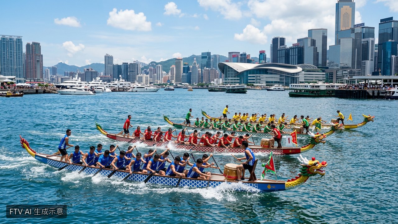 埃及法老划龍舟！香港國際龍舟賽卡達隊創意變裝吸睛
