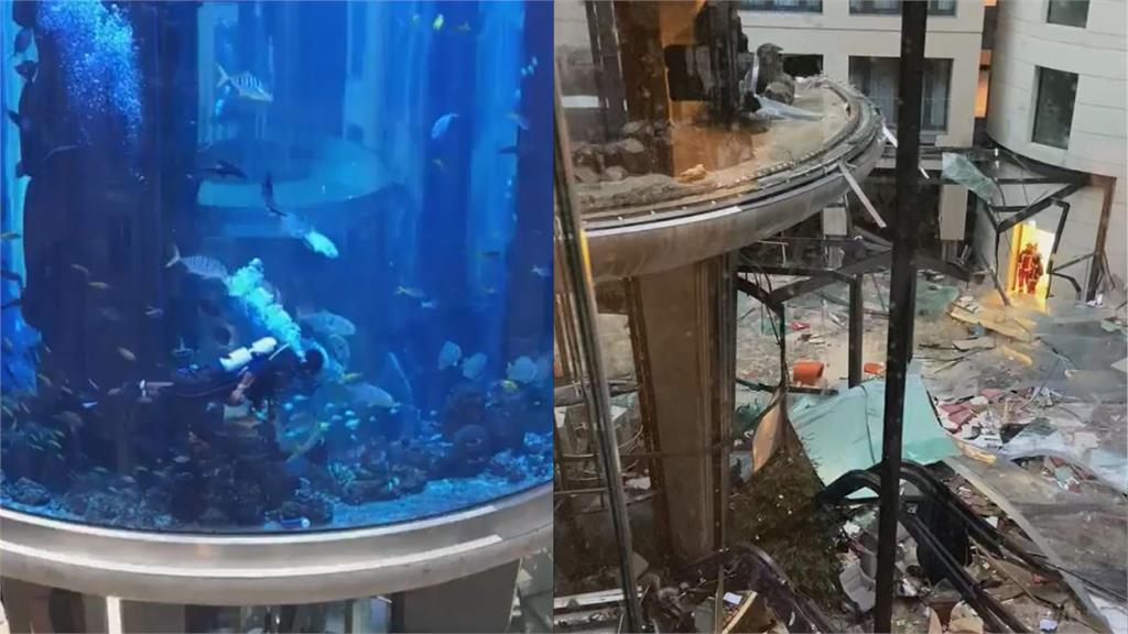 柏林飯店巨型水族箱無故炸裂「1500條熱帶魚慘死」　昔日絕美畫面曝光