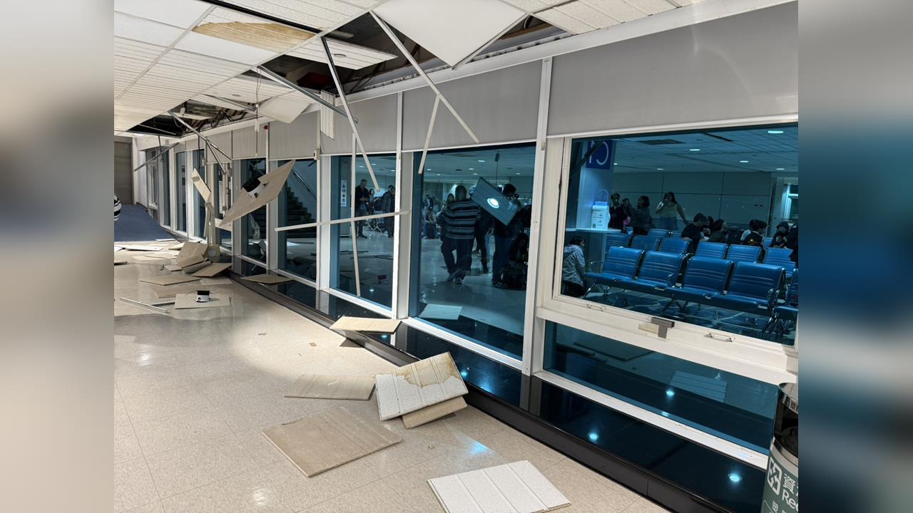 宜蘭地震造成桃機天花板掉落  桃捷恢復行駛