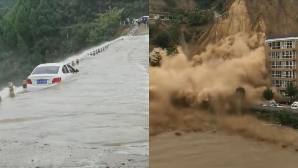 山西連日豪大雨釀災！蒲縣山體崩塌5人瞬間被埋　4交警遇難1人傷