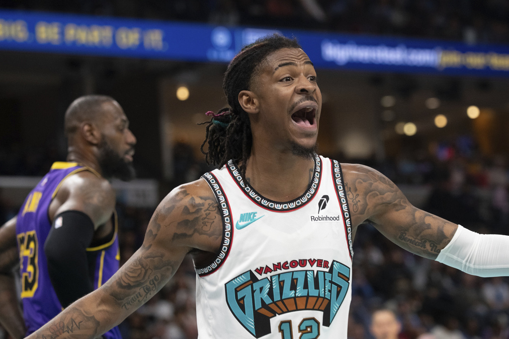 NBA(影)/灰熊少主莫蘭特進傷兵沒差 全隊7人得分上雙45分大虐拓荒者