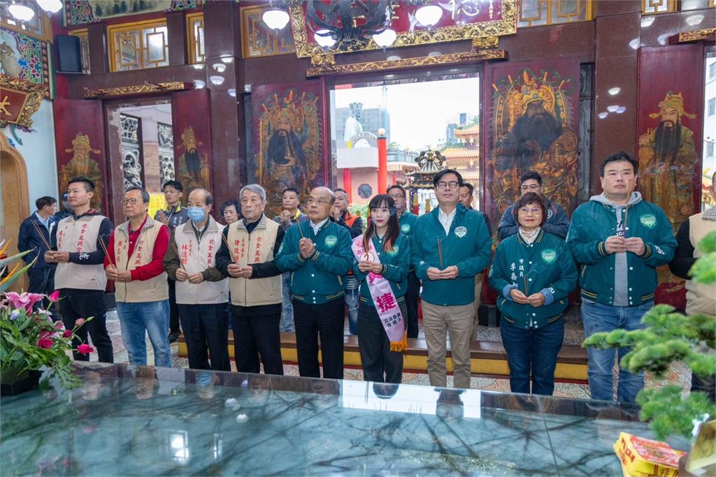 激戰區！蘇貞昌合體黃捷 喊話鄉親：全國都關注這區 只有你們能投給她