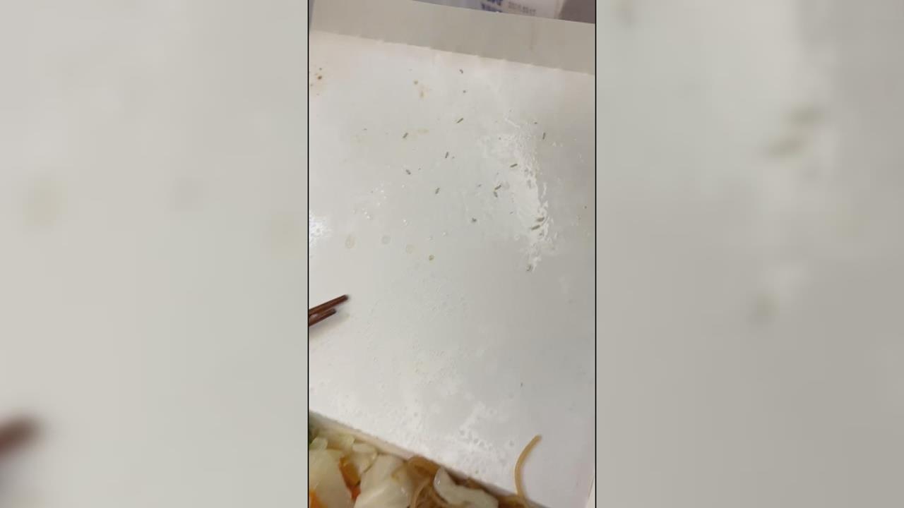 噁！　買便當「盒子驚見逾十隻蛆蠕動」　業者稱：從外面被吹進去