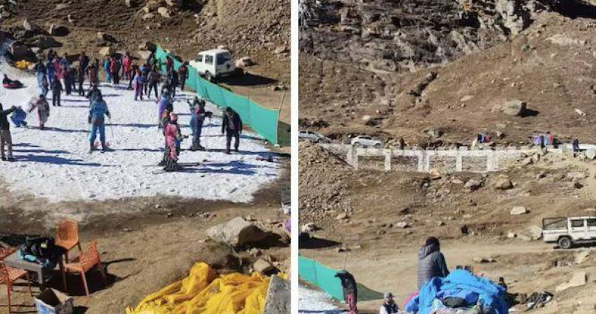 印度旅遊勝地打造滑雪場 遊客帶裝備搶朝聖!到現場傻眼:冰箱還比較多