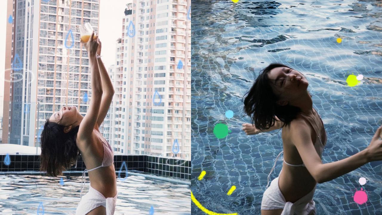 金馬影后周冬雨18張「泳裝戲水照」曝光!零修圖「骨感身材」震撼全網