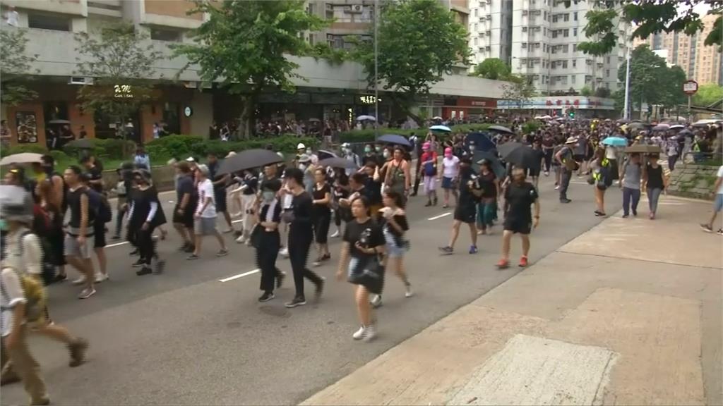 香港大埔遊行遭驅離 反送中民眾轉移陣地