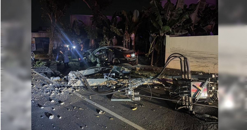 又是「喪屍」!高雄男毒駕拒檢撞警車 自撞電線桿害301戶大停電