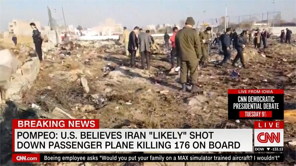 烏克蘭航空墜機176死 美加疑遭伊朗飛彈誤擊