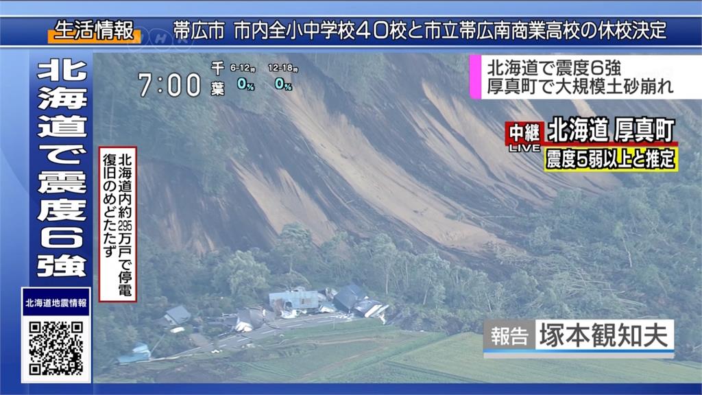 北海道強震／土石流灌進民宅 上百人受傷19人失蹤