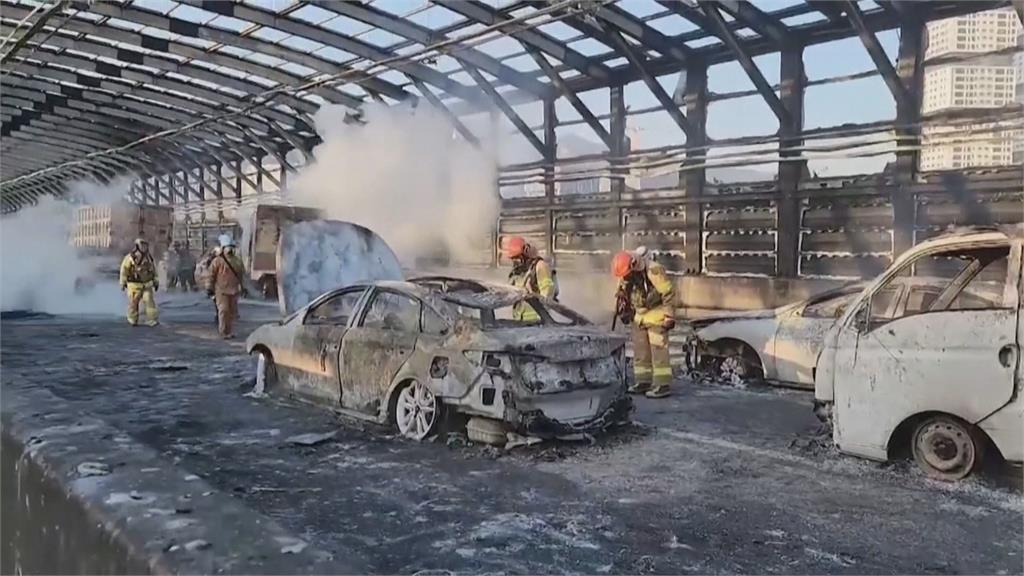 南韓高速公路隔音隧道大火　公車、卡車相撞爆炸釀死傷