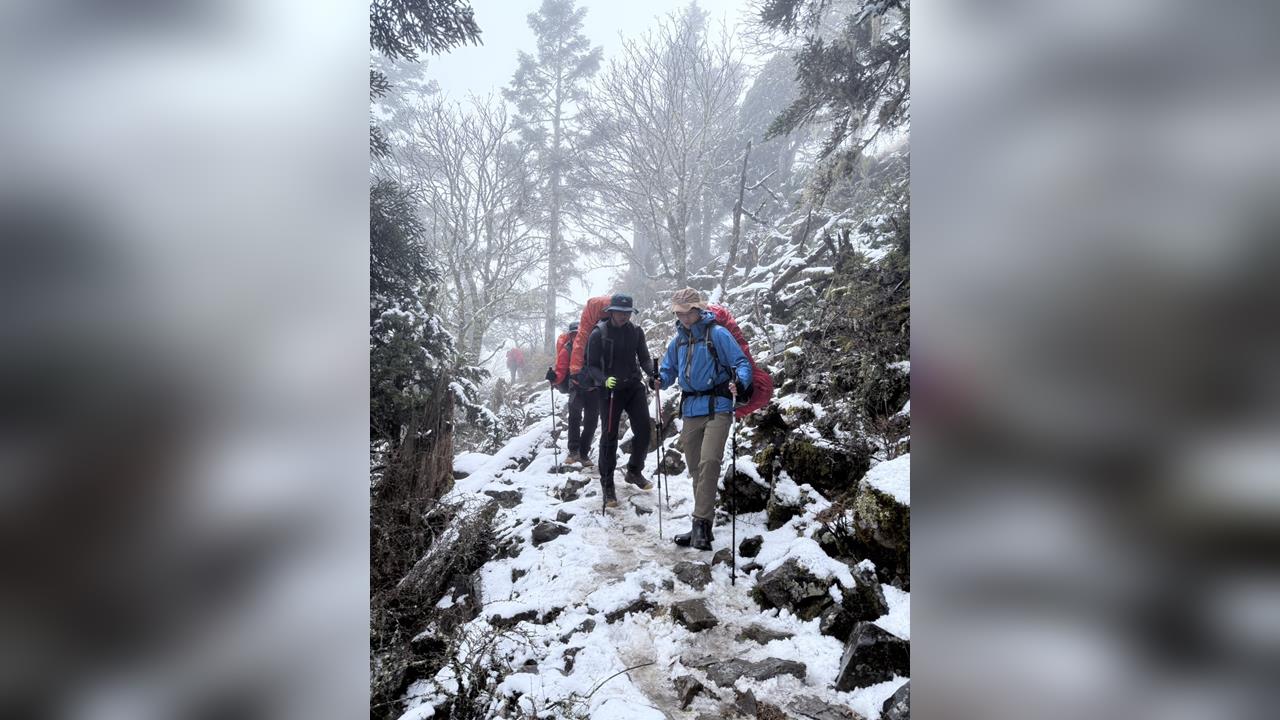 雪霸國家公園變身銀白世界　武嶺「雪地騎馬」恐觸法
