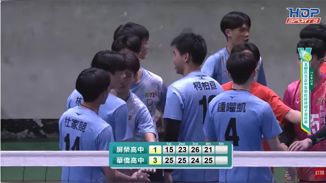 經典賽(影)／玉山莒光盃排球決賽　華僑高中、東山高中分獲男女組冠軍