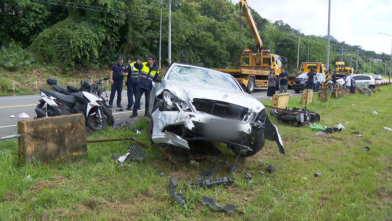 又是毒駕！賓士暴衝撞８車６傷　嫌犯曾運毒、假釋中