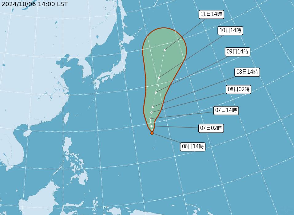 快新聞／又有一熱低壓生成估周三增強為颱風「百里嘉」　氣象署曝對台影響