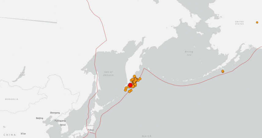 俄羅斯東部外海規模6.8強震「深度35公里」　休眠600年火山首噴發