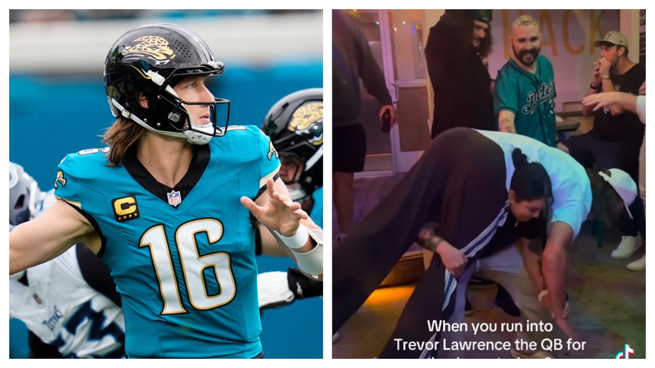 NFL(影)／酒吧裡遇到明星四分衛你會要求什麼？女球迷竟背他做深蹲