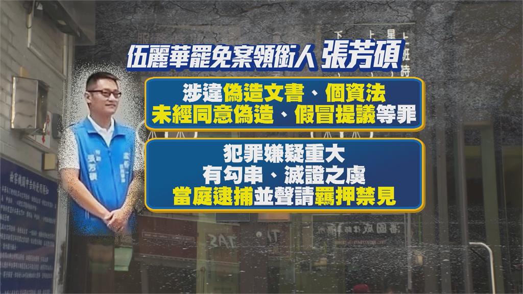 罷伍麗華案涉幽靈連署　檢調搜藍屏東黨部張芳碩收押禁見