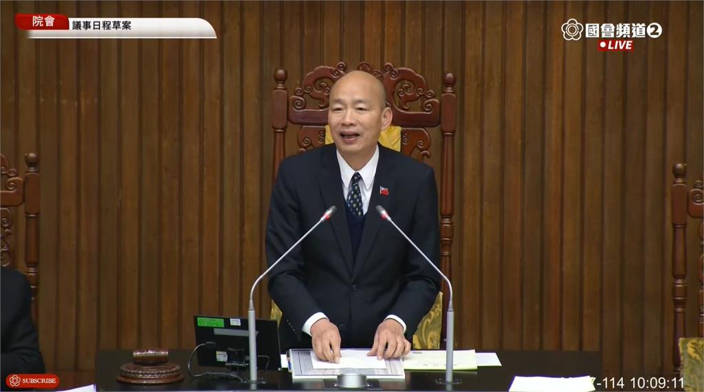 快新聞／藍委喜獲龍鳳胎、2綠委過生日　韓國瑜再當桶箍：今天喜事多不要吵架