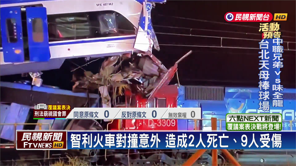 智利火車對撞意外　2人死亡、9人受傷