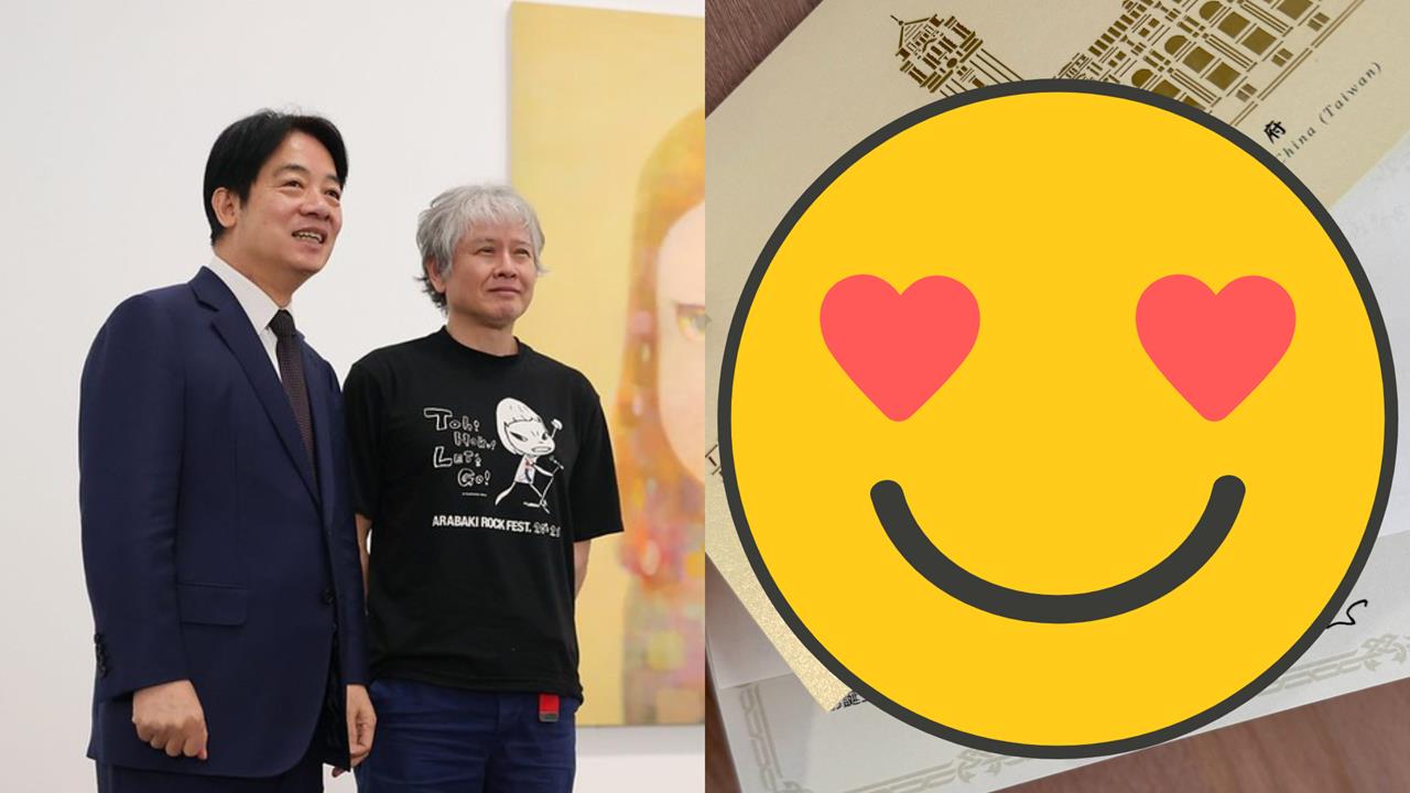 奈良美智曬66歲生日賀卡!竟是「賴清德親簽」…他笑喊:我們其實同歲