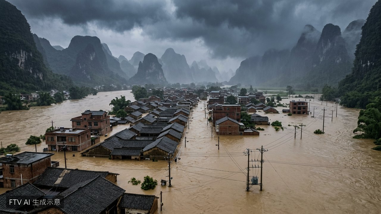 雙颱夾擊　中國暴雨淹沒屋頂　台灣熱帶低壓釀1死4失蹤