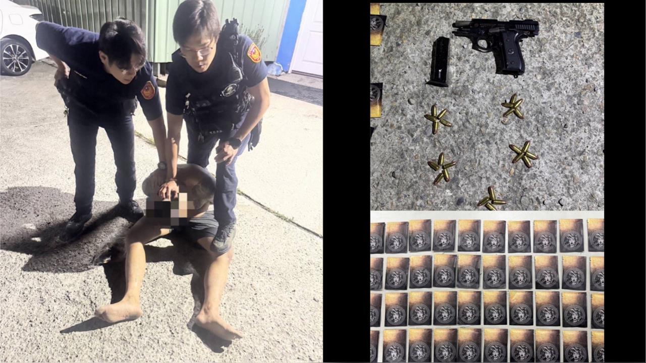 快新聞／嚇壞！台中男稱「喝20包毒咖啡」闖游泳池　持槍朝6歲女童扣扳機