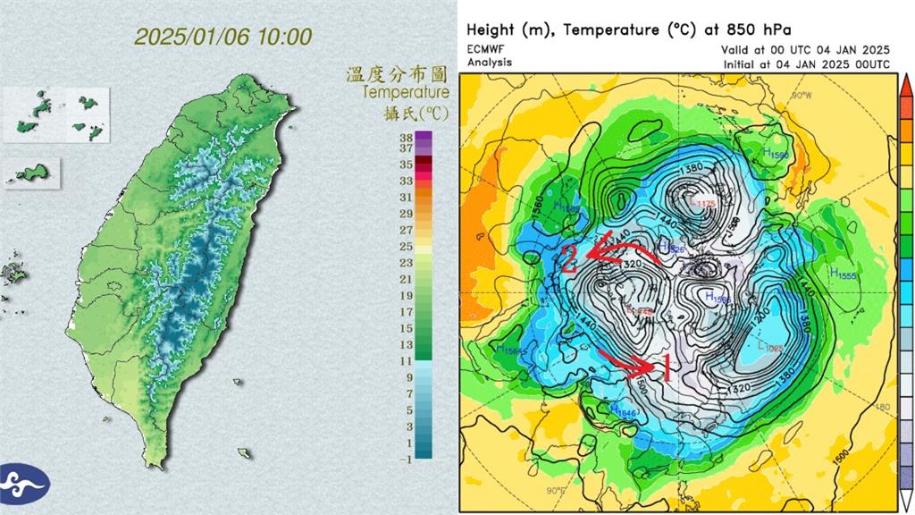 這波冷氣團將強勢急凍台1週！鄭明典3圖揭原因：極區冷空氣發威