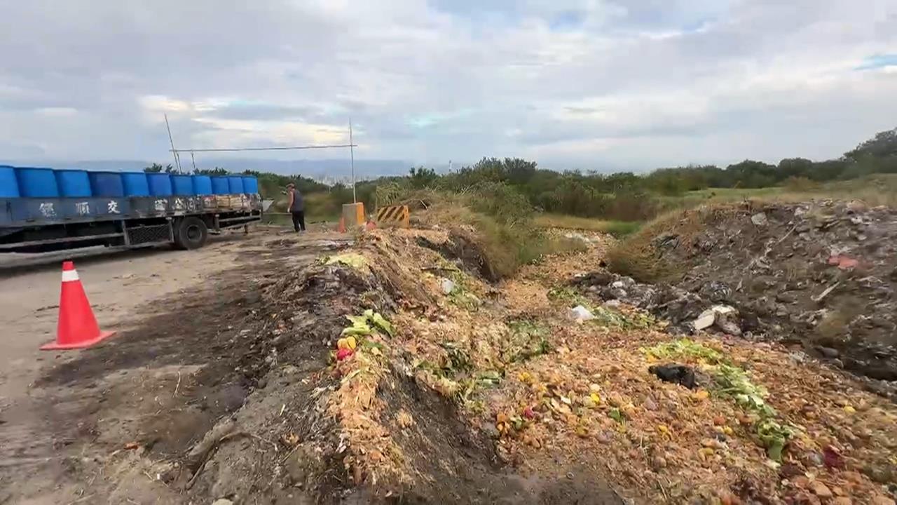 台中廚餘谷嚇人 露天掩埋廚餘!卓榮泰:廚餘去化場地須全面有效改進