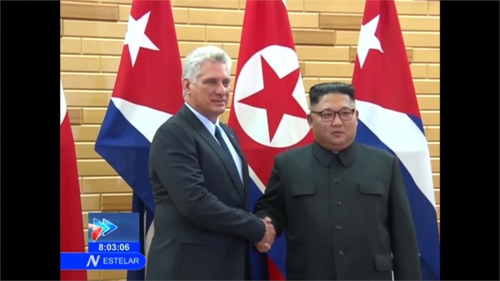 古巴總統訪北朝鮮 金正恩伉儷親自接機