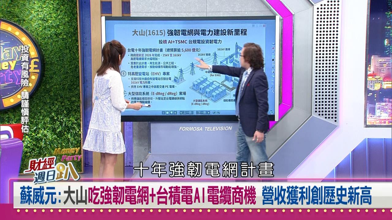 財經週日趴（影）／蘇威元：大山吃台電.台積電AI電纜商機 營收獲利創歷史新高