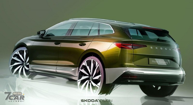 電動美學再進化　&Scaron;koda 釋出小改款 Enyaq 外觀設計草圖